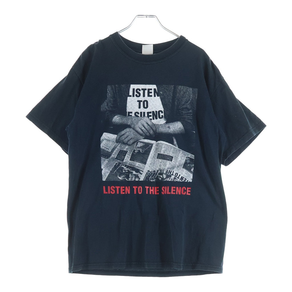 NUMBER (N)INE(ナンバーナイン) LISTEN TO THE SILENCE 9周年記念ツアーフォト半袖Tシャツ カットソー ブラック
