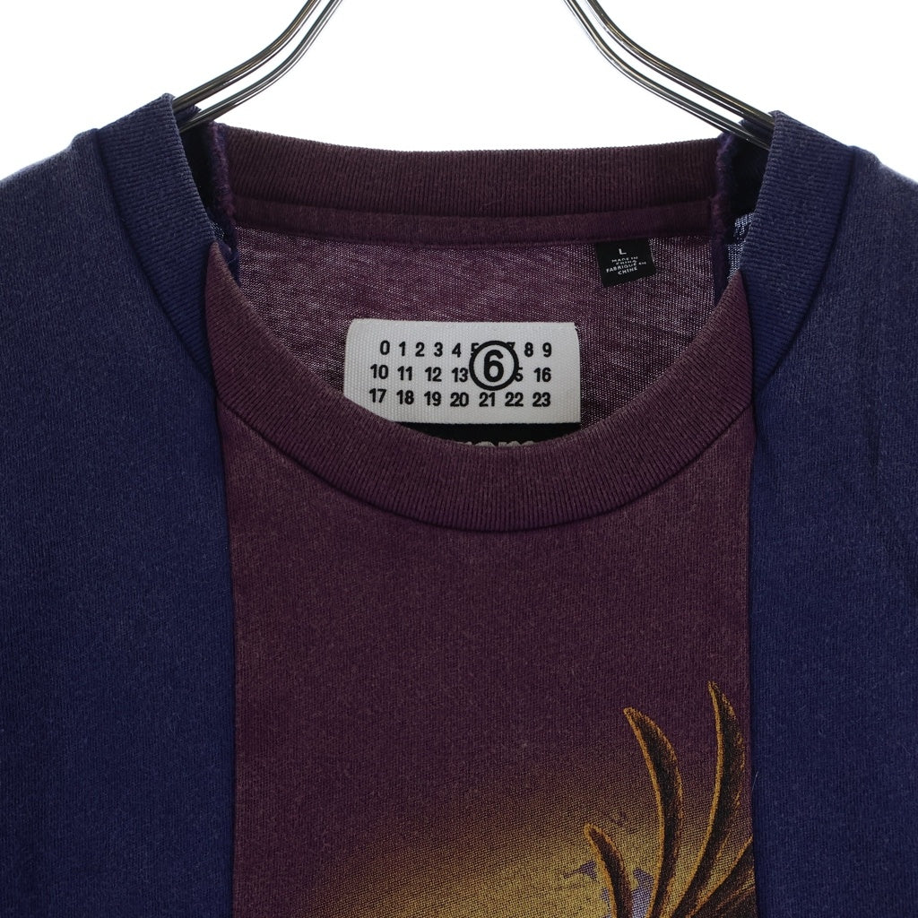 SUPREME(シュプリーム) 26SS ×MM6 Maison Margiela Split S/S Top メゾンマルジェラ スプリット ショートスリーブトップ 半袖Tシャツ カットソー ネイビー