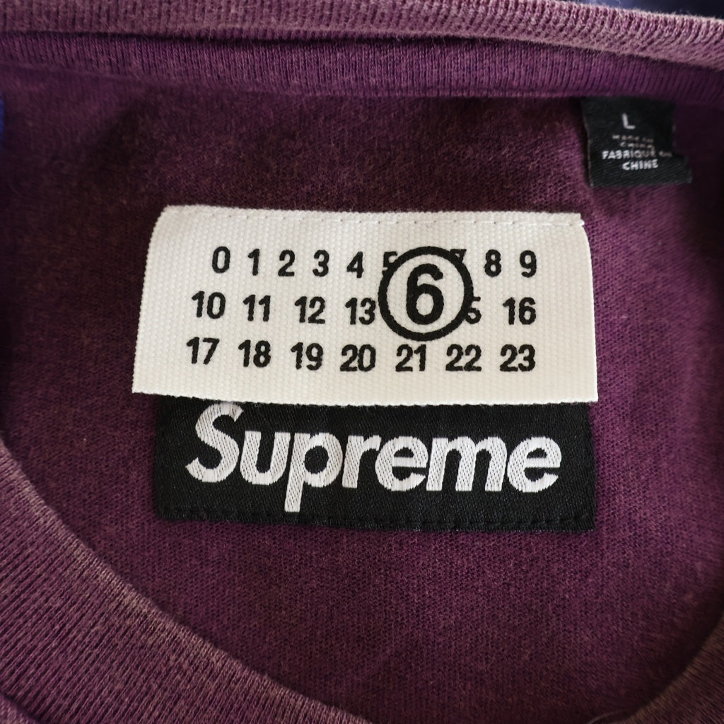 SUPREME(シュプリーム) 26SS ×MM6 Maison Margiela Split S/S Top メゾンマルジェラ スプリット ショートスリーブトップ 半袖Tシャツ カットソー ネイビー