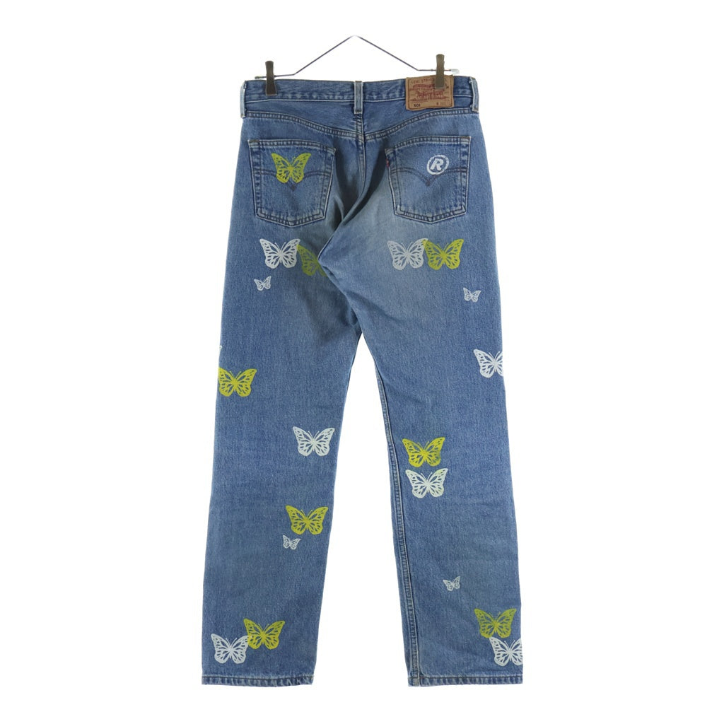 About Dreams(アバウトドリームズ) Butterfly Denim アバウトドリームス バタフライプリント リメイク デニムパンツ インディゴ