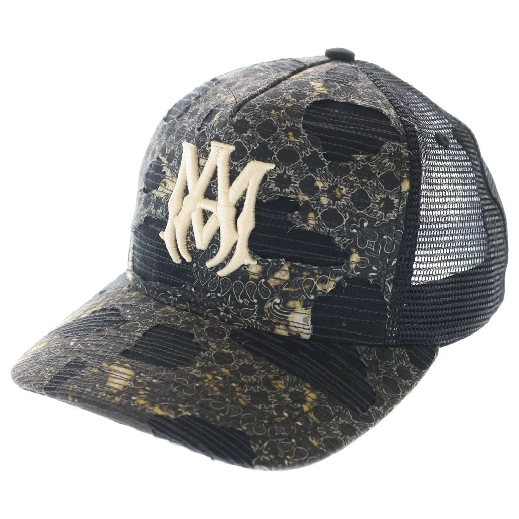 AMIRI(アミリ) BANDANA REPAIR LOGO CAP バンダナ リペア ロゴキャップ ブラック AMHATR1028