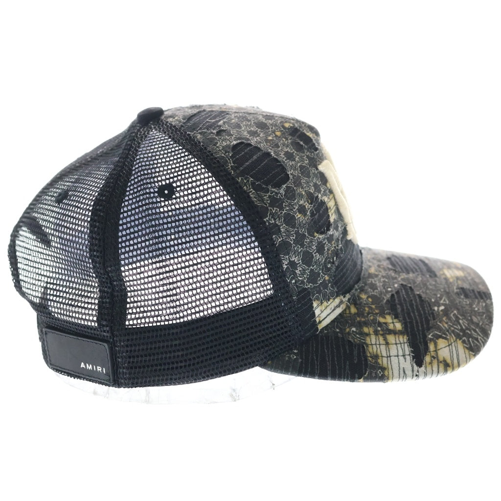 AMIRI(アミリ) BANDANA REPAIR LOGO CAP バンダナ リペア ロゴキャップ ブラック AMHATR1028