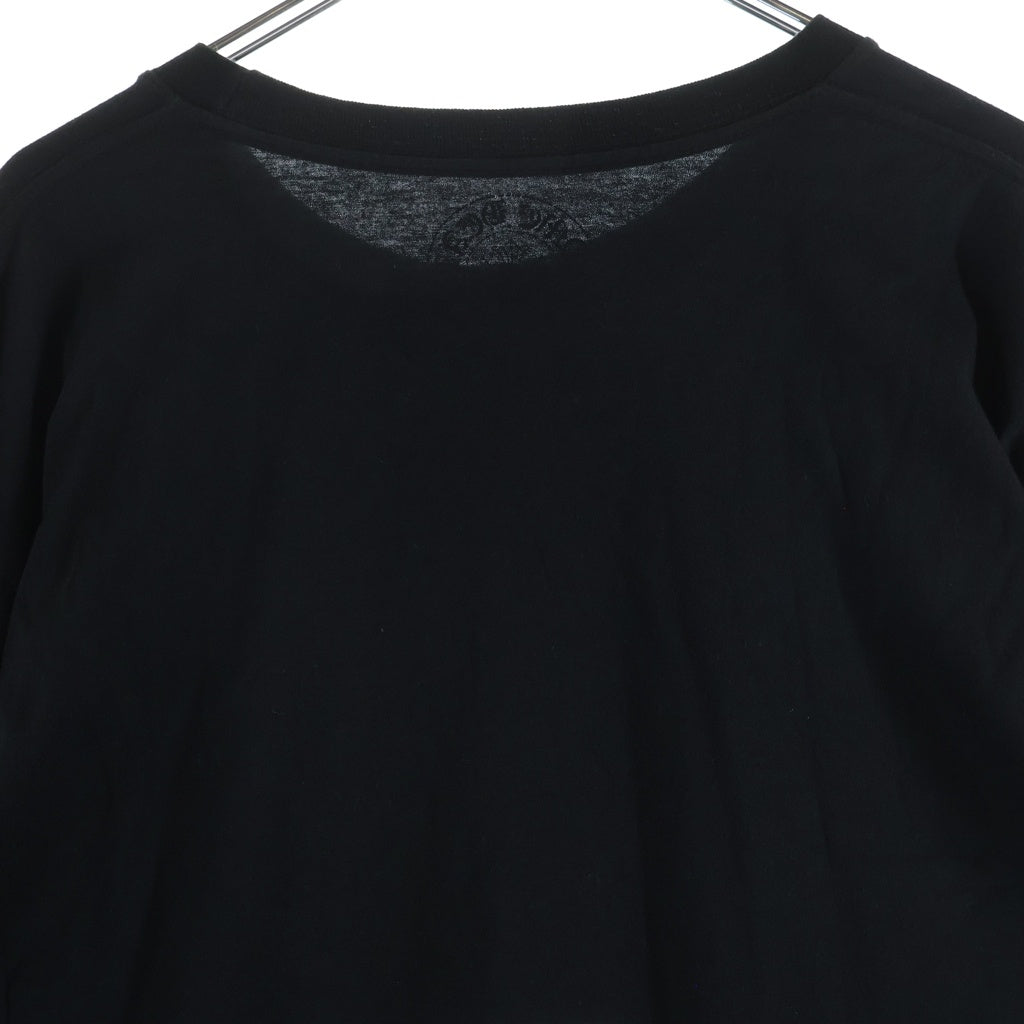 CHROME HEARTS(クロムハーツ) BACK HORSESHOE PRINT LS TEE バックホースシュー 袖フローラル プリント ロングスリーブ 長袖Tシャツ カットソー ブラック -