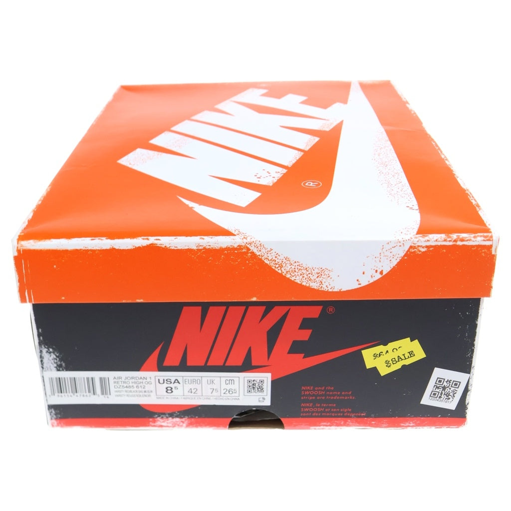NIKE(ナイキ) AIR JORDAN 1 HIGH OG DZ5485-612 エアジョーダン1 ロスト&ファウンド シカゴ ハイカットスニーカー ホワイト/レッド US8.5/26.5cm