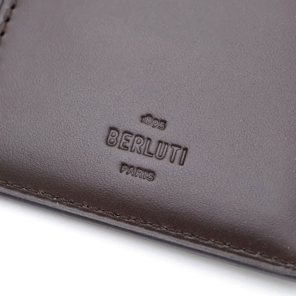 Berluti(ベルルッティ) カリグラフィ シルバーパティーヌ 限定ネロ ロング ウォレット 長財布 ブラック レディース