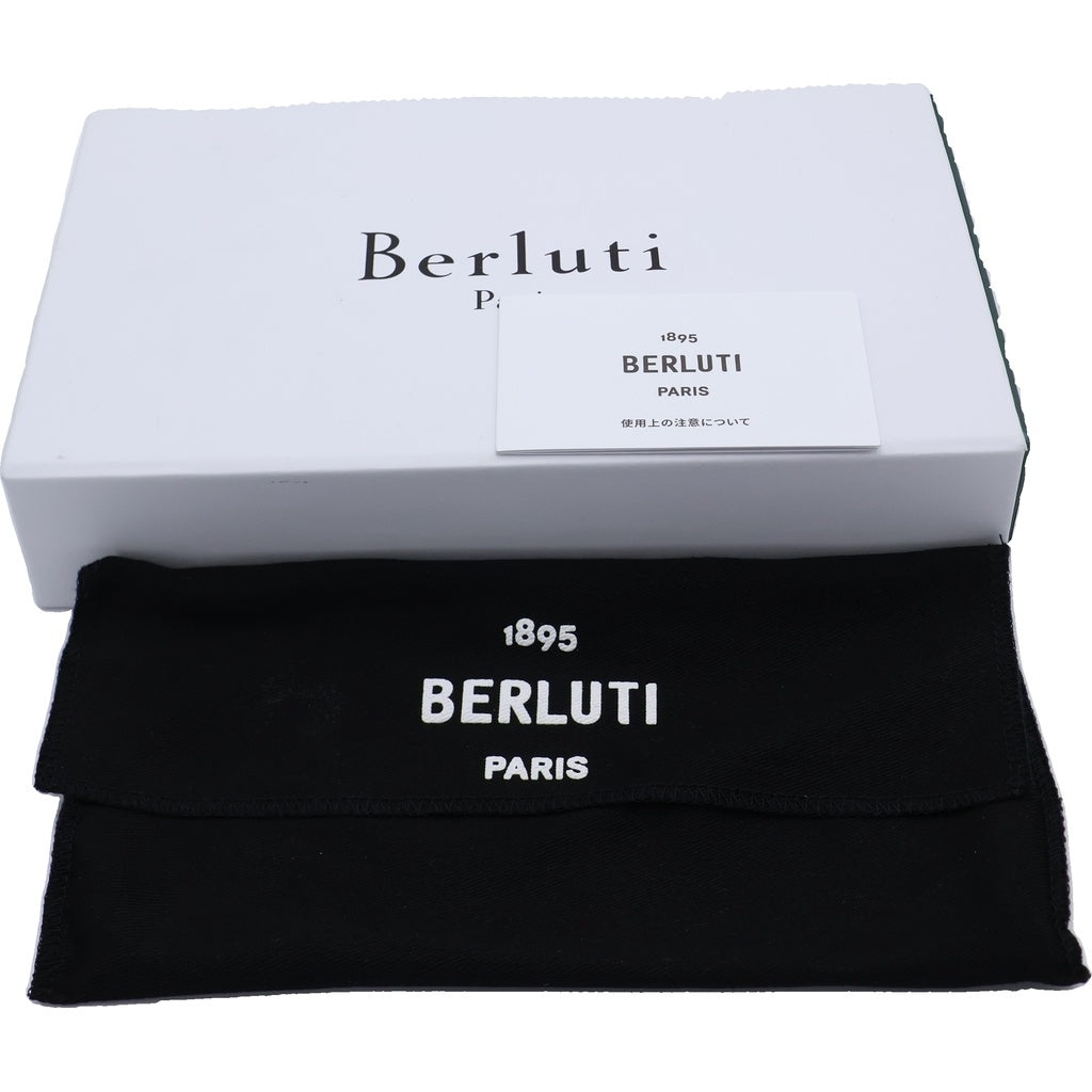 Berluti(ベルルッティ) カリグラフィ シルバーパティーヌ 限定ネロ ロング ウォレット 長財布 ブラック レディース