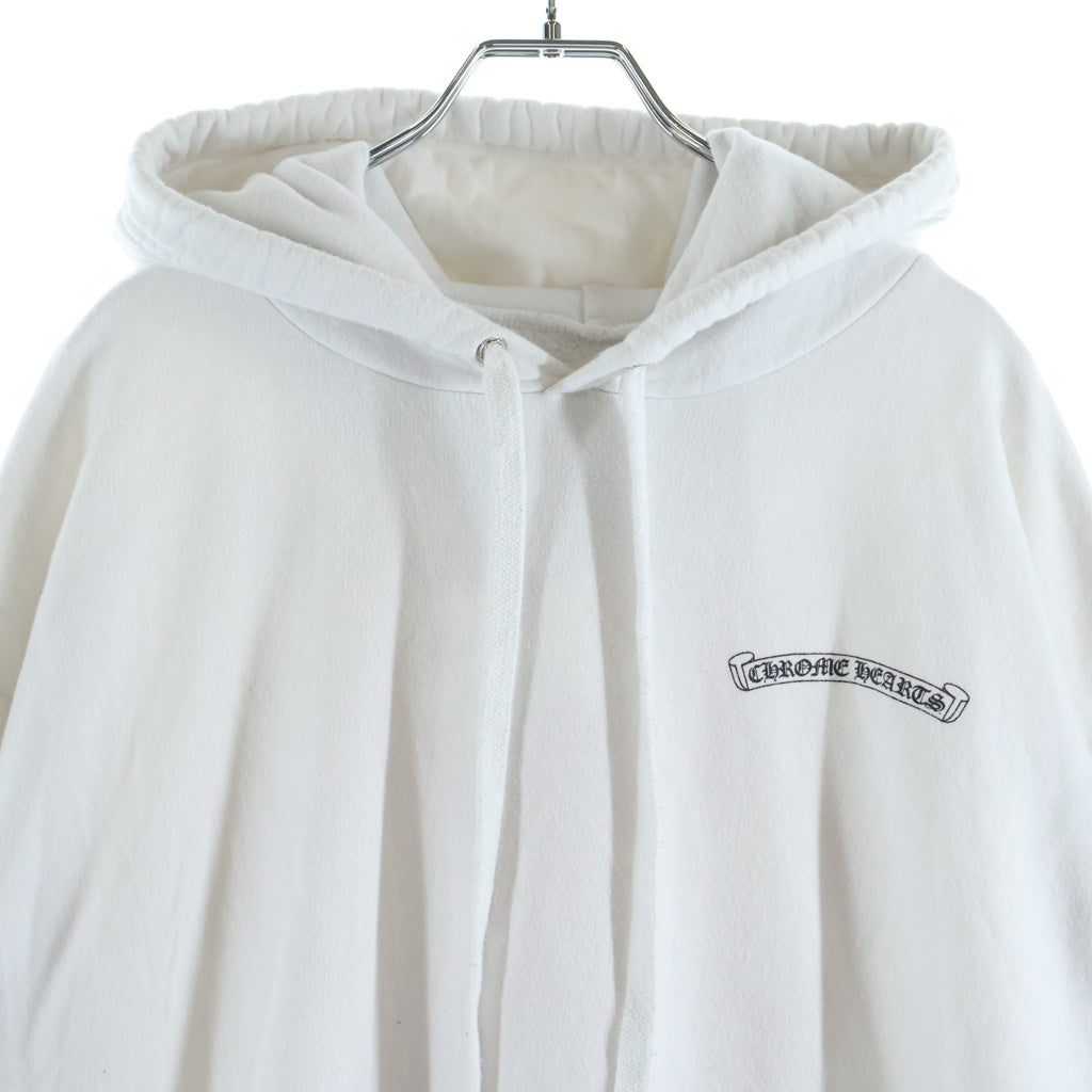 CHROME HEARTS(クロムハーツ) DAGGER EYE CHART HD PLVR ダガーアイチャートプルオーバー フーディ パーカー ホワイト