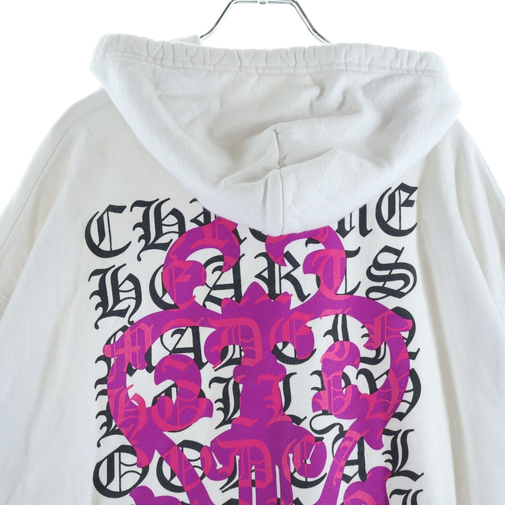 CHROME HEARTS(クロムハーツ) DAGGER EYE CHART HD PLVR ダガーアイチャートプルオーバー フーディ パーカー ホワイト