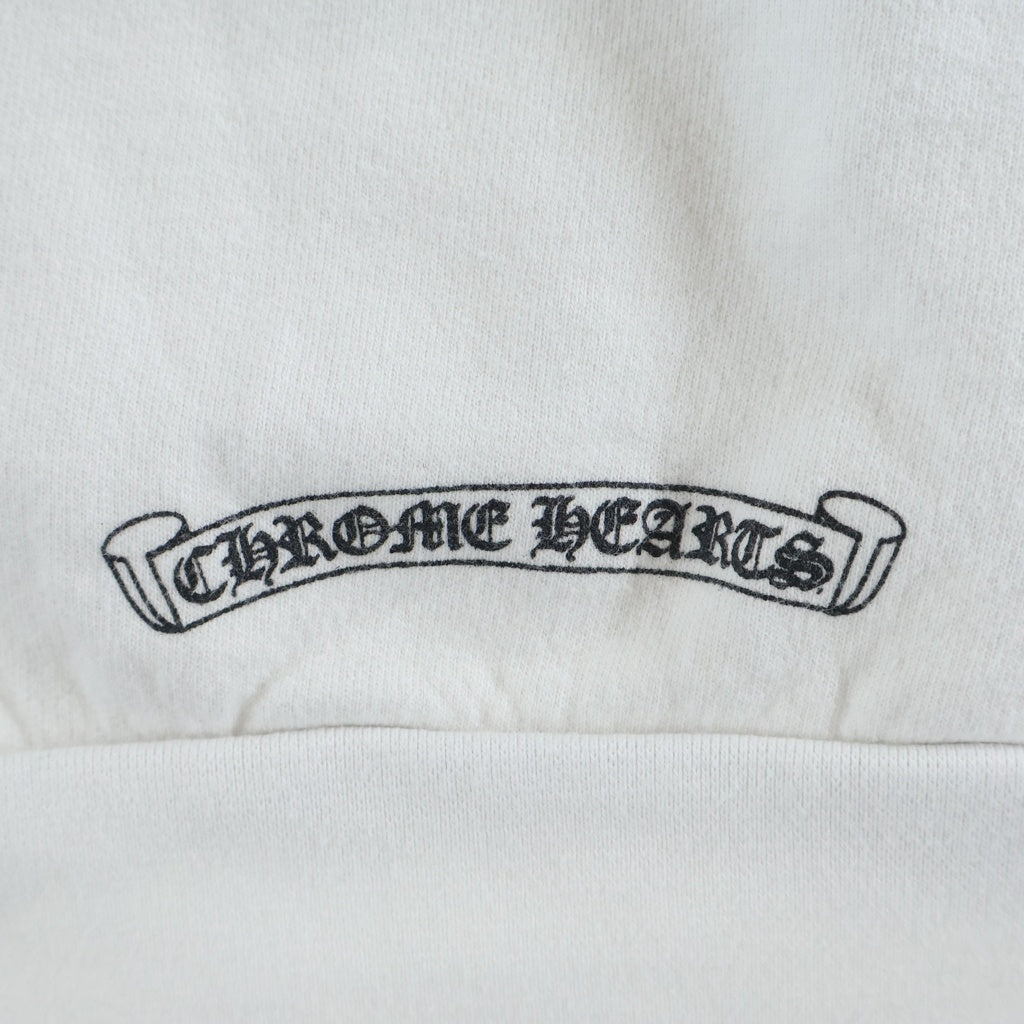 CHROME HEARTS(クロムハーツ) DAGGER EYE CHART HD PLVR ダガーアイチャートプルオーバー フーディ パーカー ホワイト