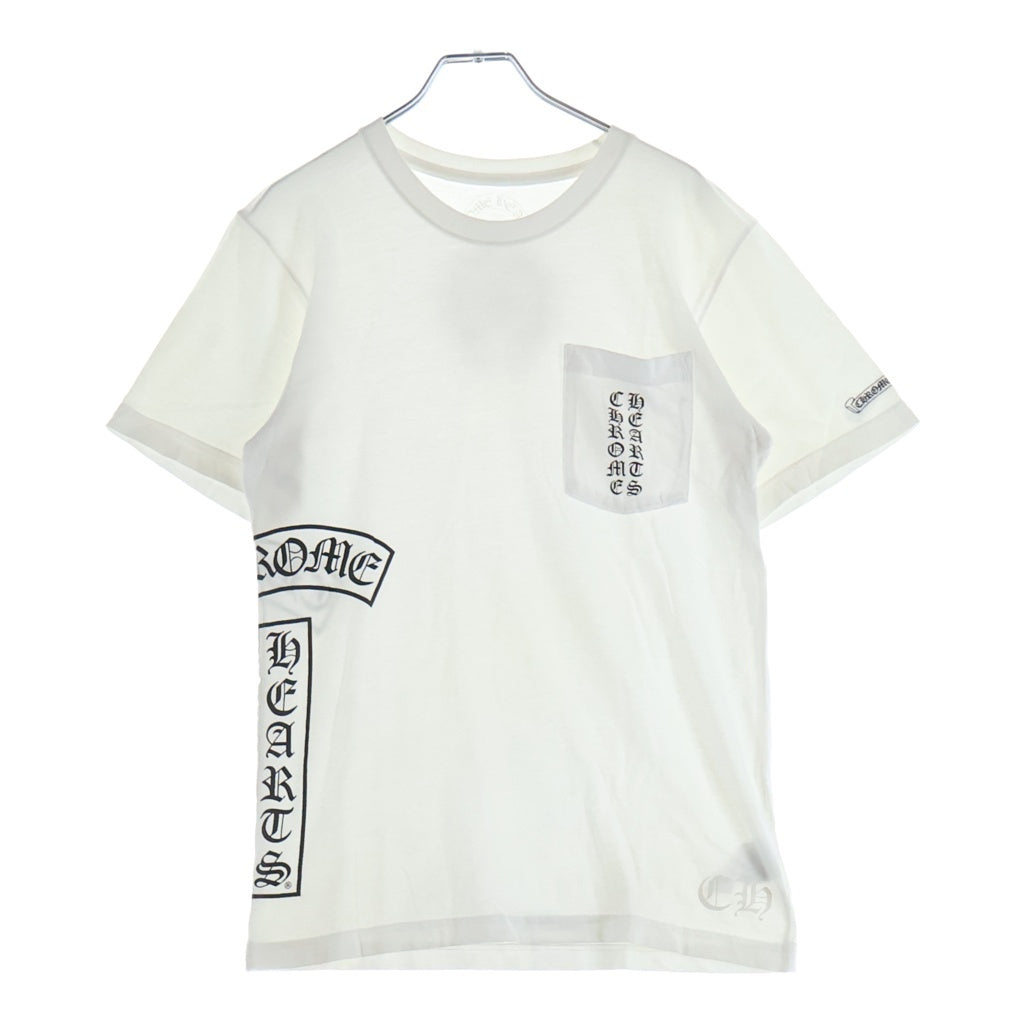 CHROME HEARTS(クロムハーツ) CH T-BAR T-SHRT 1 Tバーバックホースシュープリント 半袖Tシャツ カットソー ホワイト -