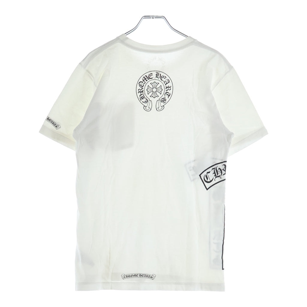 CHROME HEARTS(クロムハーツ) CH T-BAR T-SHRT 1 Tバーバックホースシュープリント 半袖Tシャツ カットソー ホワイト -