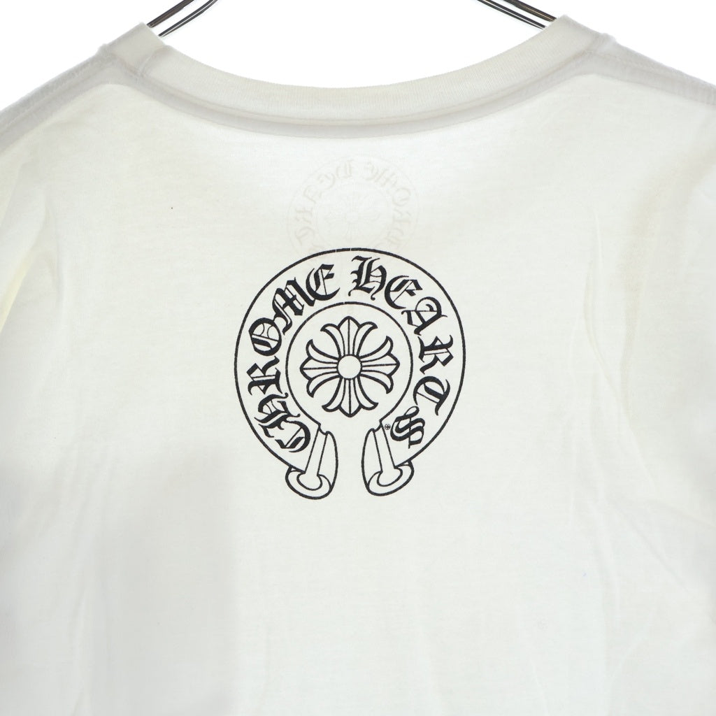 CHROME HEARTS(クロムハーツ) CH T-BAR T-SHRT 1 Tバーバックホースシュープリント 半袖Tシャツ カットソー ホワイト -