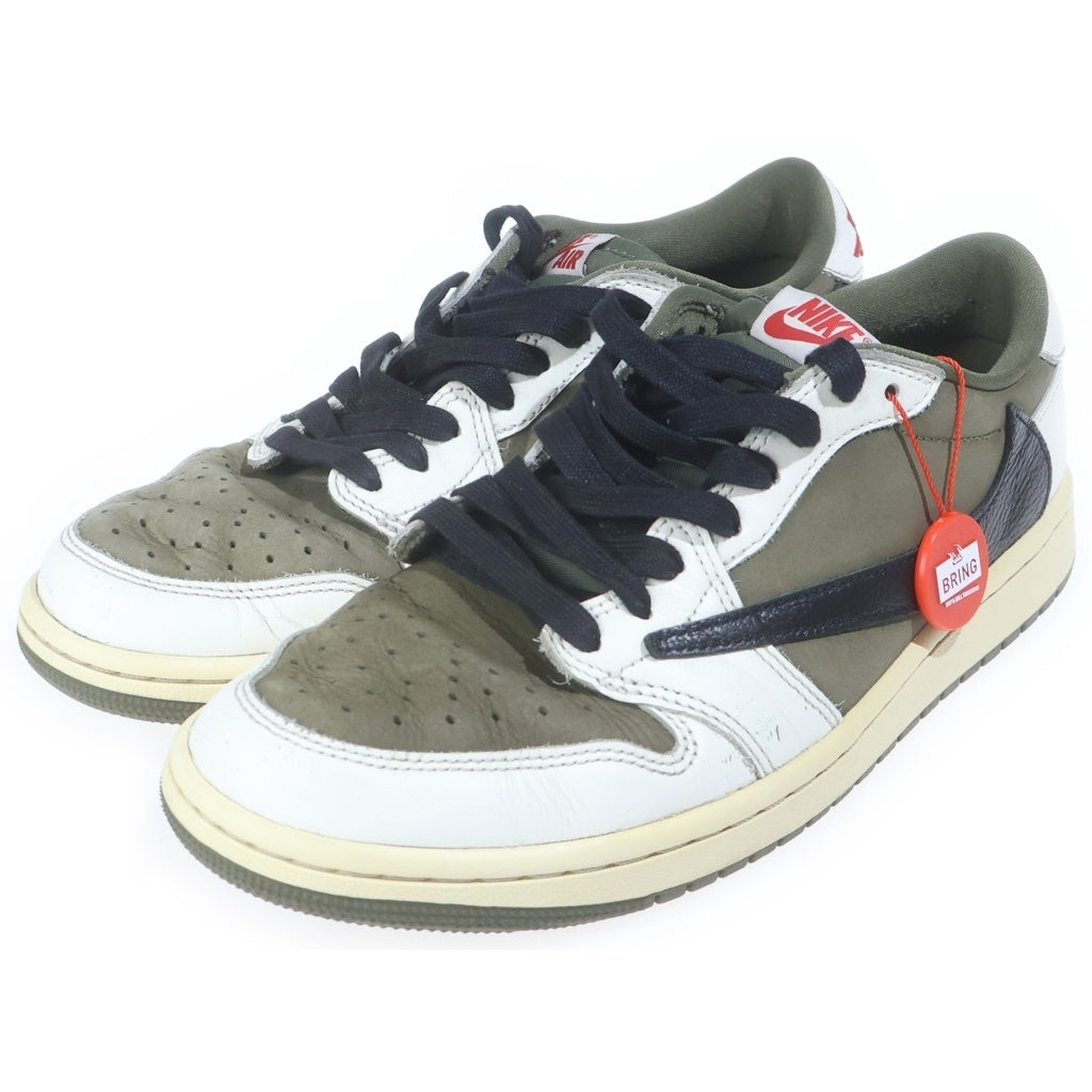 NIKE(ナイキ) ×TAVIS SCOTT AIR JORDAN1 LOW OG SP DM7866-200 エアジョーダン1 ローカットスニーカー カーキ US8.5/26.5cm