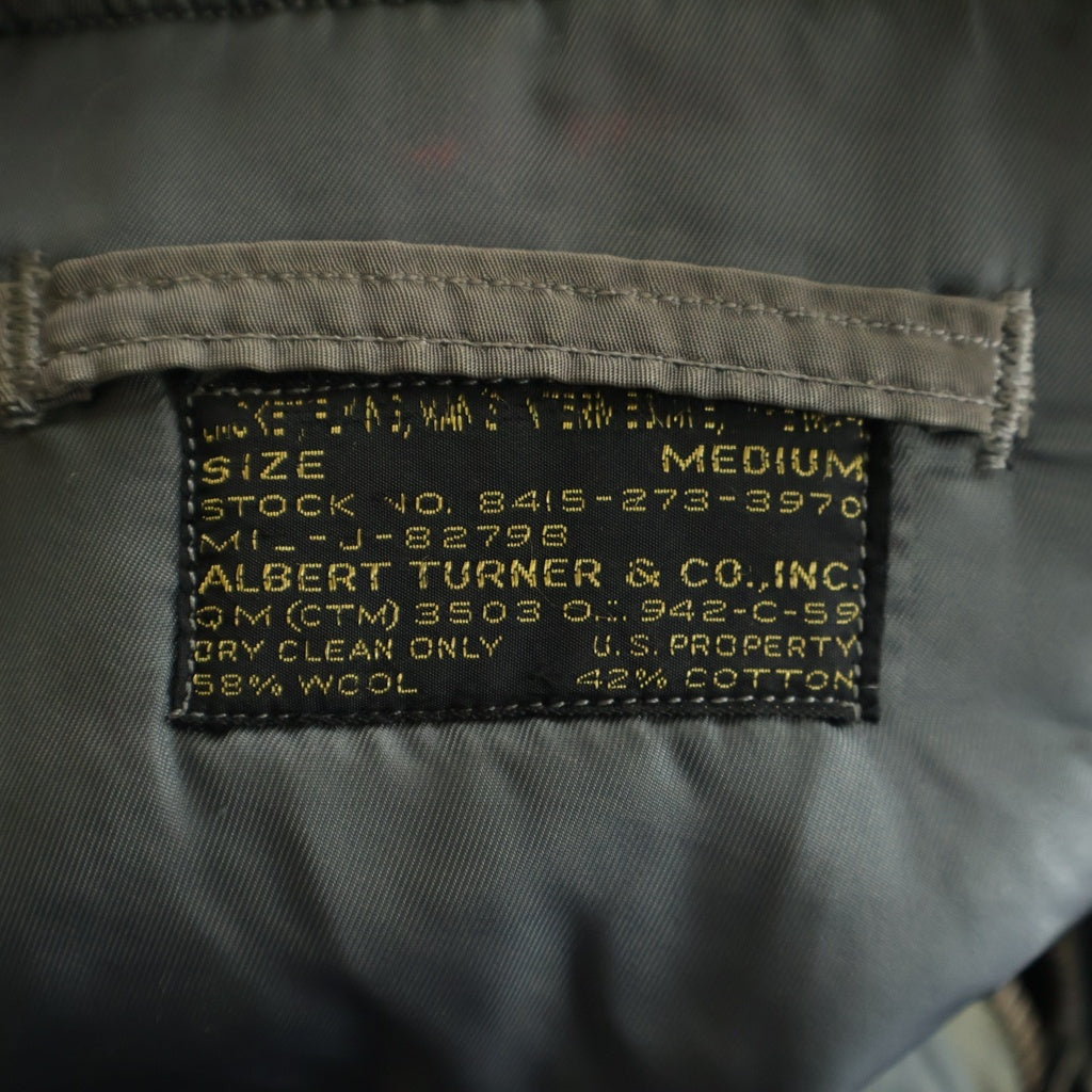 VINTAGE(ヴィンテージ) 50s USAF MA-1 MIL-J-8279B ALBERT TURNER & CO.INC フライトジャケット オリーブ