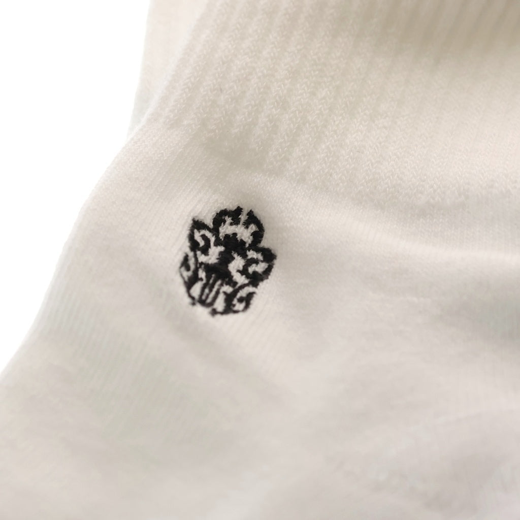 CHROME HEARTS(クロムハーツ) ヴァインダガー刺繍 ストライプ ソックス 靴下 ホワイト/イエロー/ブラック