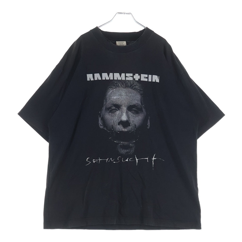 VETEMENTS(ヴェトモン) 17AW RAMMSTEIN T-SHIRT ラムシュタイン プリント 半袖Tシャツ カットソー ブラック MAH18TR27