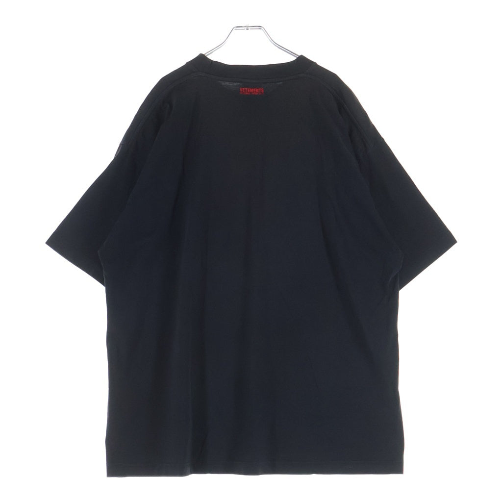 VETEMENTS(ヴェトモン) 17AW RAMMSTEIN T-SHIRT ラムシュタイン プリント 半袖Tシャツ カットソー ブラック MAH18TR27