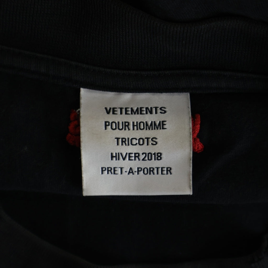 VETEMENTS(ヴェトモン) 17AW RAMMSTEIN T-SHIRT ラムシュタイン プリント 半袖Tシャツ カットソー ブラック MAH18TR27