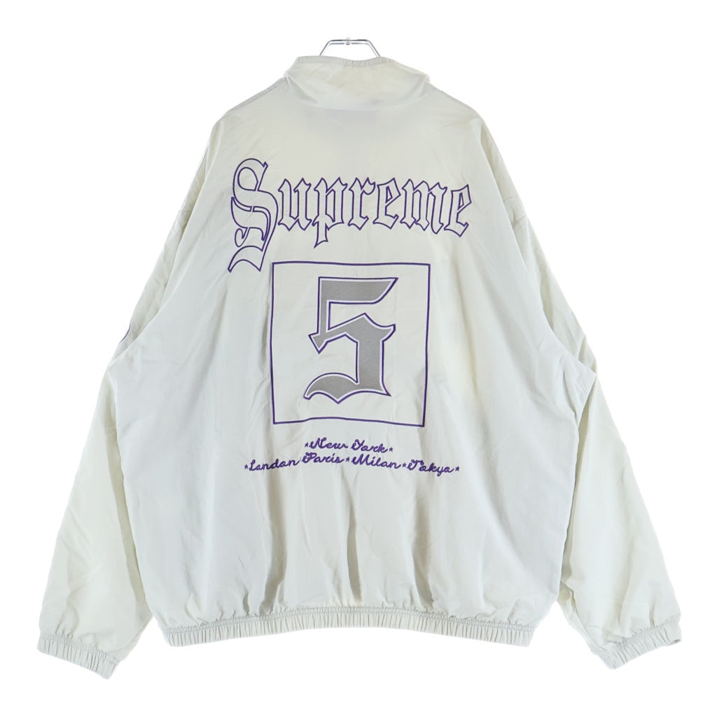 SUPREME(シュプリーム) 25SS Old English Track Jacket オールドイングリッシュトラックジャケット ホワイト/パープル