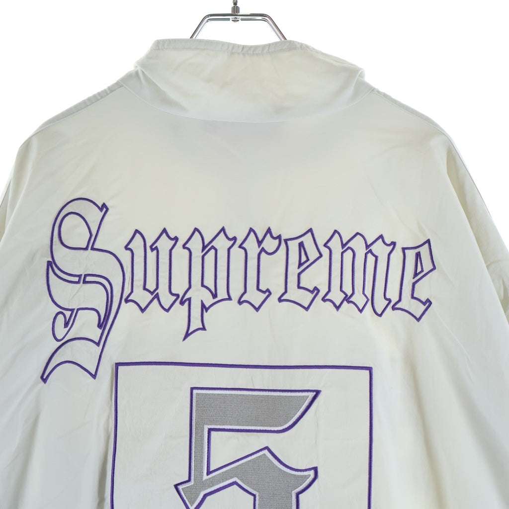 SUPREME(シュプリーム) 25SS Old English Track Jacket オールドイングリッシュトラックジャケット ホワイト/パープル
