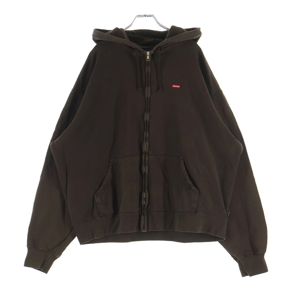 SUPREME(シュプリーム) 25AW Small Box Zip Up Hooded Sweatshirt スモールボックス ジップアップフーディー ジップパーカー ブラウン