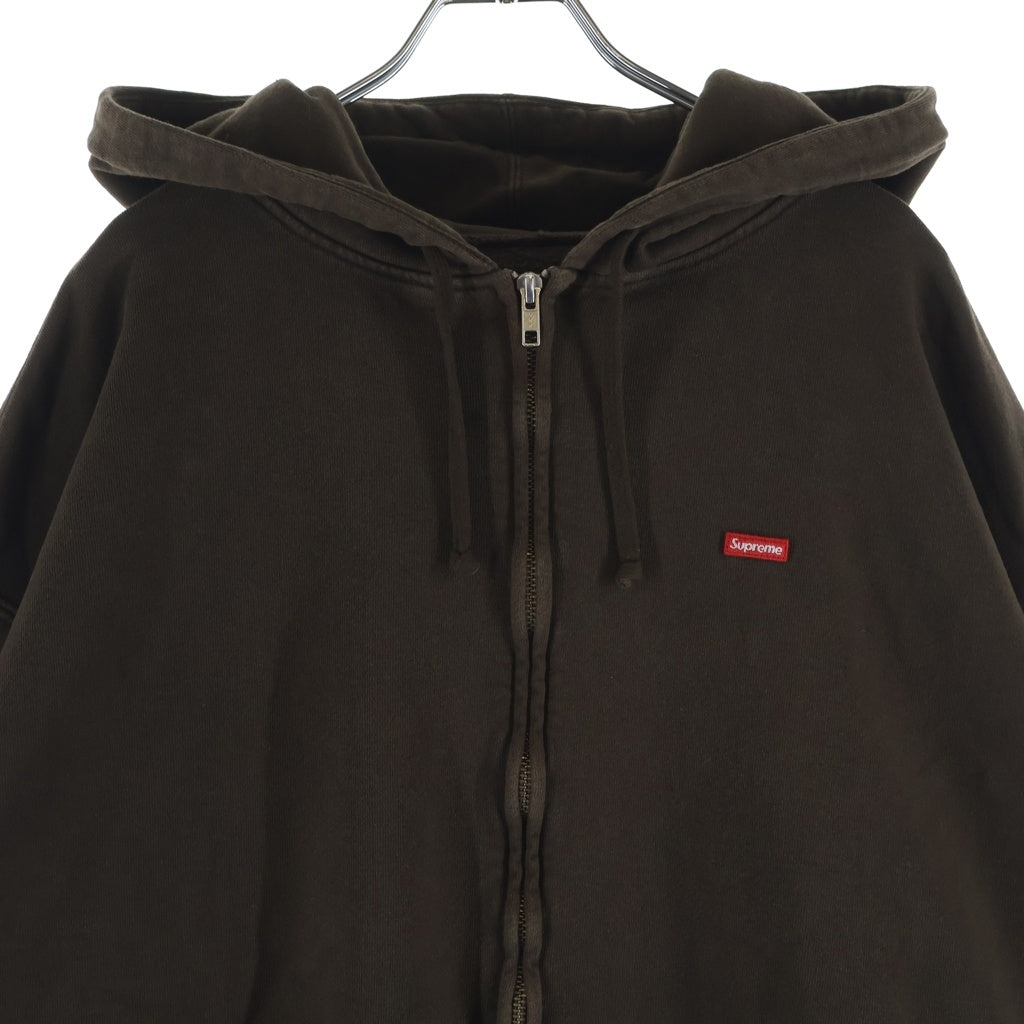 SUPREME(シュプリーム) 25AW Small Box Zip Up Hooded Sweatshirt スモールボックス ジップアップフーディー ジップパーカー ブラウン
