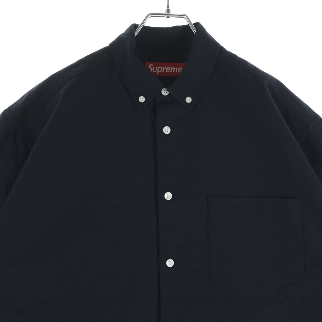 SUPREME(シュプリーム) Loose Fit Oxford S/S Shirt ルーズフィット オックスフォード 半袖シャツ ブラック