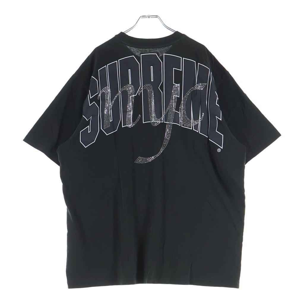 SUPREME(シュプリーム) 26SS Rhinestone Script S/S Top ラインストーンスクリプト ショートスリーブトップ 半袖Tシャツ カットソー ブラック