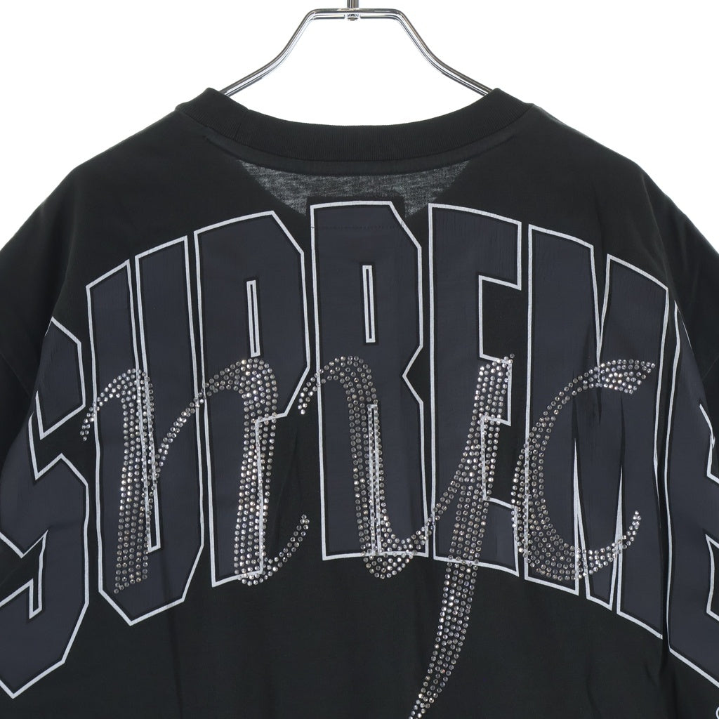 SUPREME(シュプリーム) 26SS Rhinestone Script S/S Top ラインストーンスクリプト ショートスリーブトップ 半袖Tシャツ カットソー ブラック