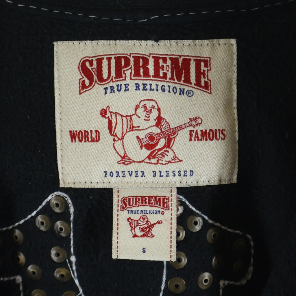 SUPREME(シュプリーム) 25AW ×True Religion Zip Up Hooded Sweatshirt トゥルーレリジョン ジップアップフーディースウェット パーカー ブラック