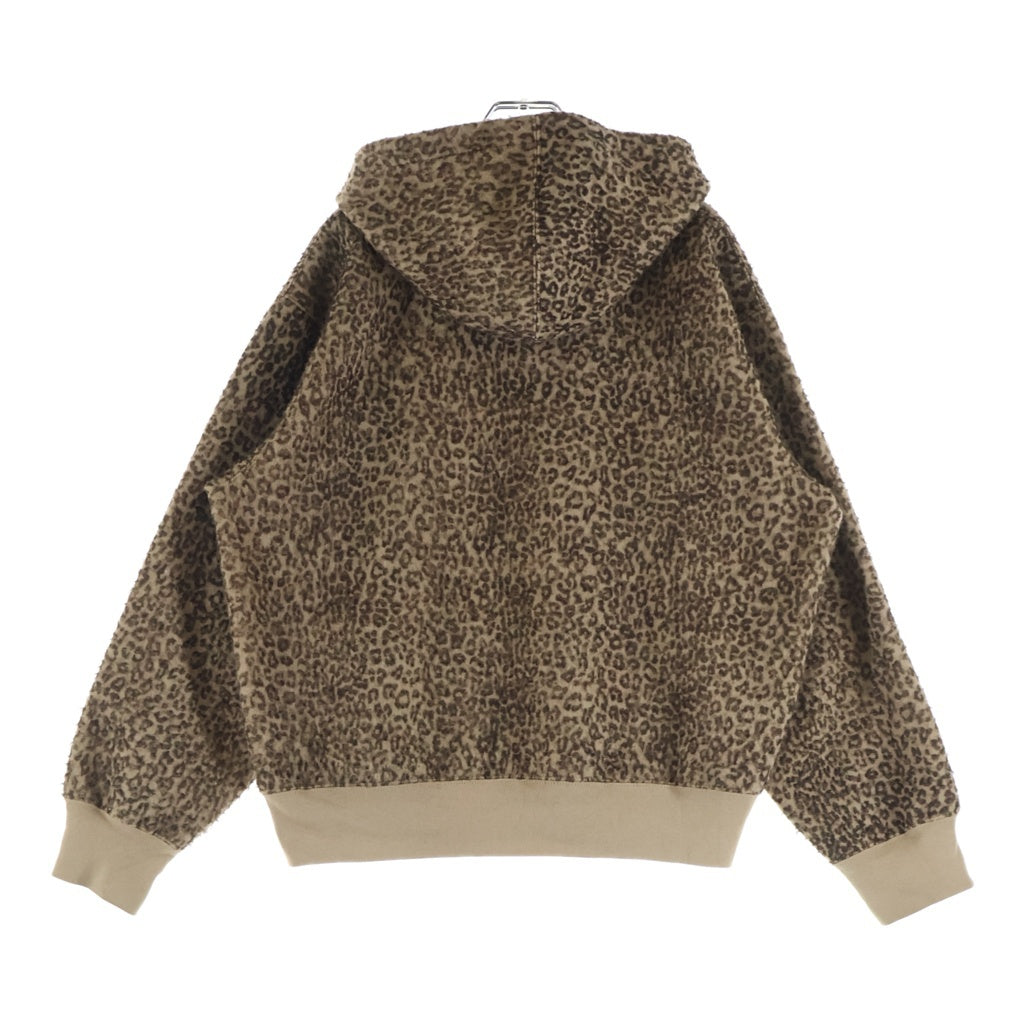 SUPREME(シュプリーム) 24AW Pilled Zip Up Hooded Sweatshirt Cheetah パイルド ジップアップフーディー スウェットパーカー チーター レオパード ベージュ