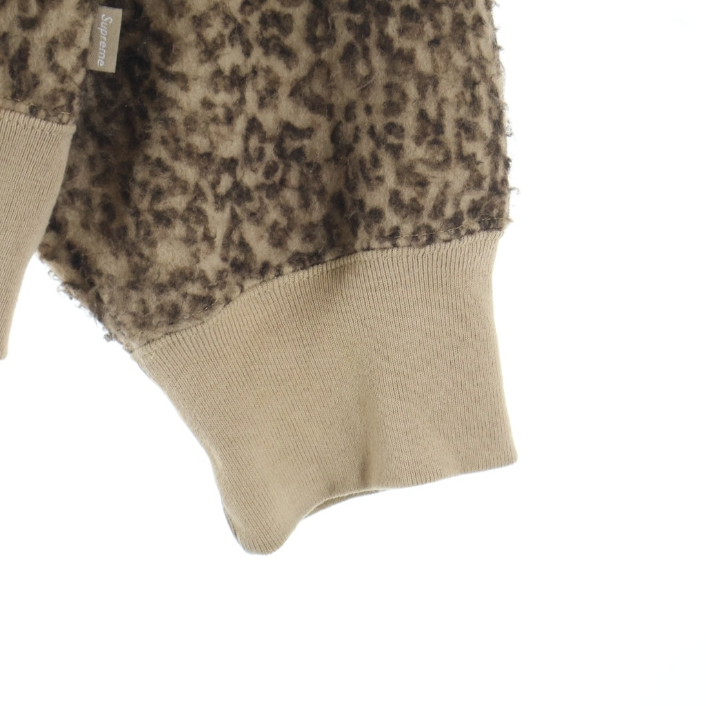SUPREME(シュプリーム) 24AW Pilled Zip Up Hooded Sweatshirt Cheetah パイルド ジップアップフーディー スウェットパーカー チーター レオパード ベージュ