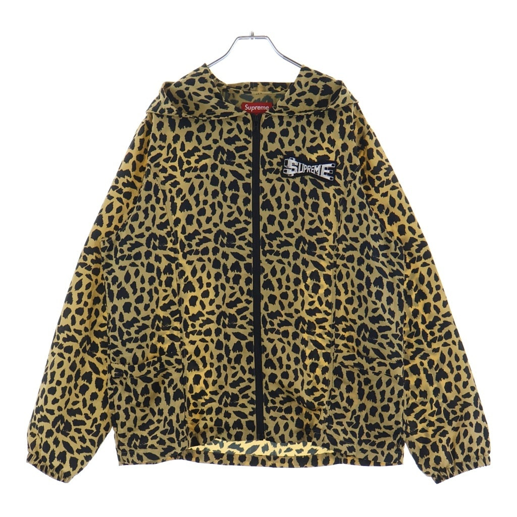 SUPREME(シュプリーム) 17SS SKEW HOODED NYLON JACKET スキュー フーデッド ナイロン レオパード ジャケット イエロー/ブラック