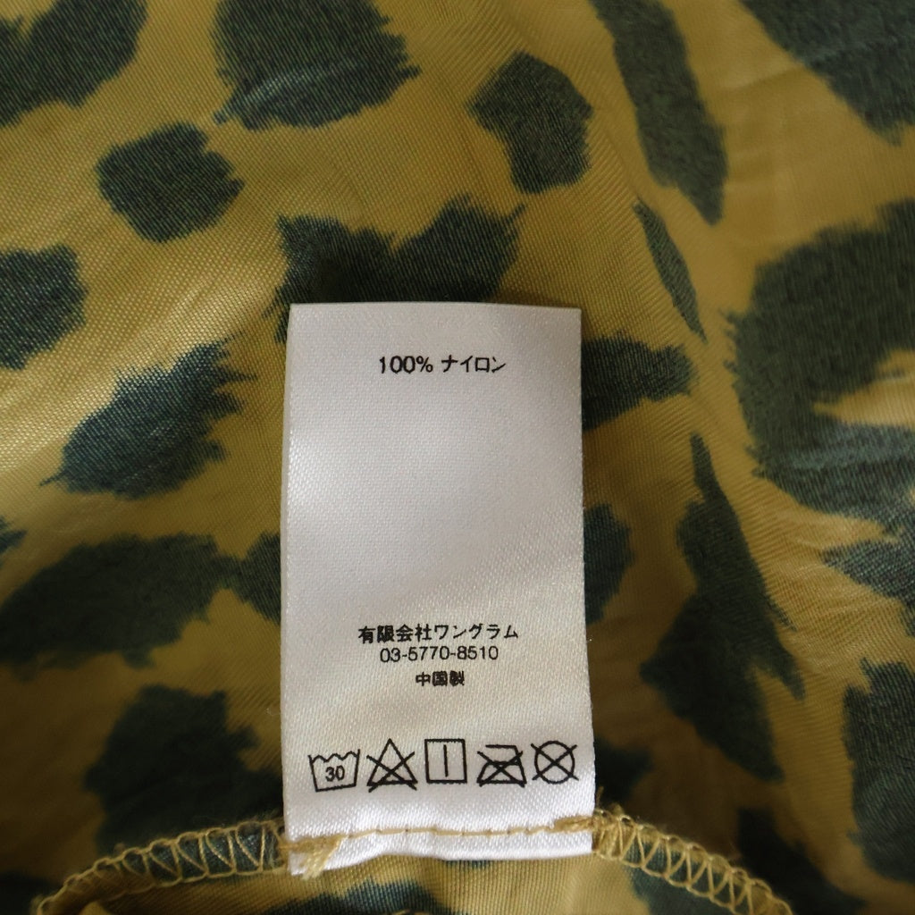 SUPREME(シュプリーム) 17SS SKEW HOODED NYLON JACKET スキュー フーデッド ナイロン レオパード ジャケット イエロー/ブラック