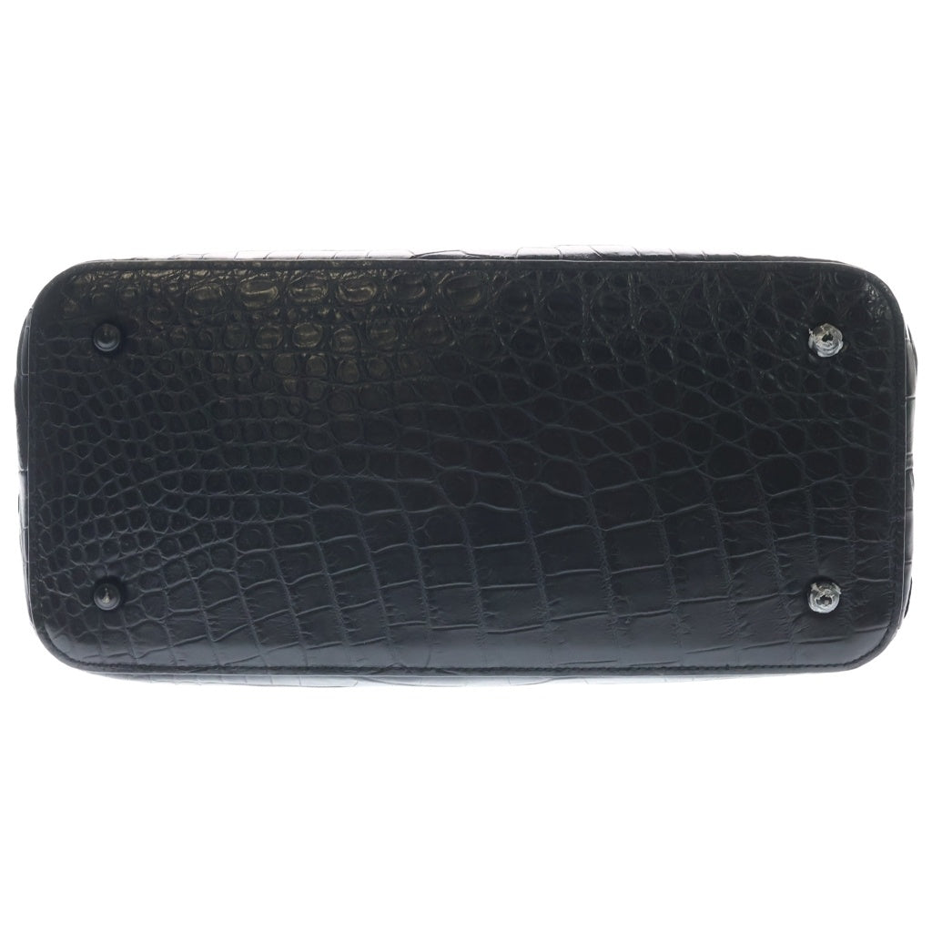 NO BRAND(ノーブランド) 【THE LAST ART PROJECT ザ ラストアートプロダクション】 PREMIUM CROCO LOUNGE TOTE 極上クロコダイルレザー トートバッグ ブラック レディース