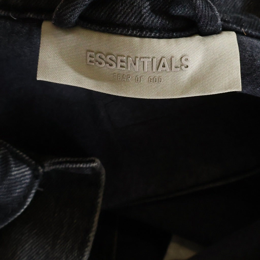 FEAR OF GOD ESSENTIALS(フィアオブゴッド エッセンシャルズ) 22SS ボタンフライデニムジャケット ブラック 202BT212041F