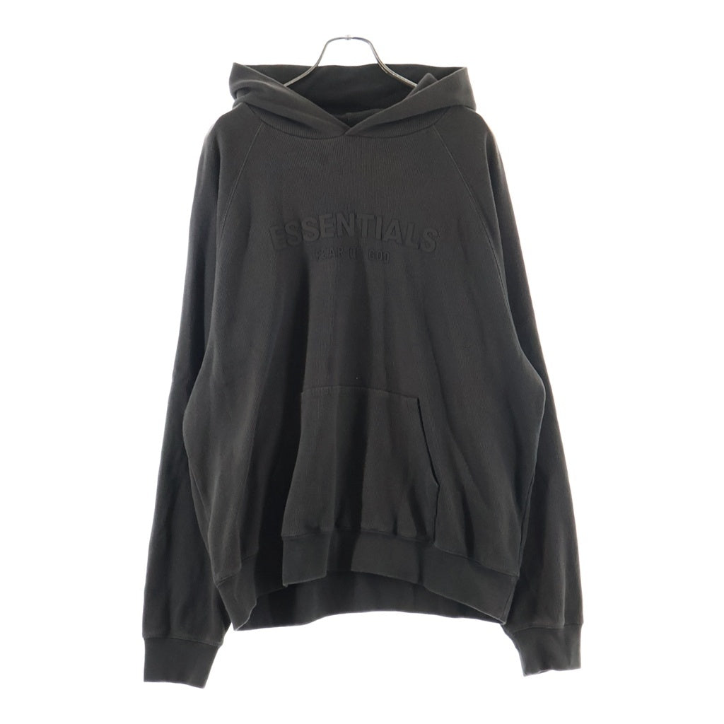 FEAR OF GOD ESSENTIALS(フィアオブゴッド エッセンシャルズ) フロントロゴ サーマルフーディー ブラウン