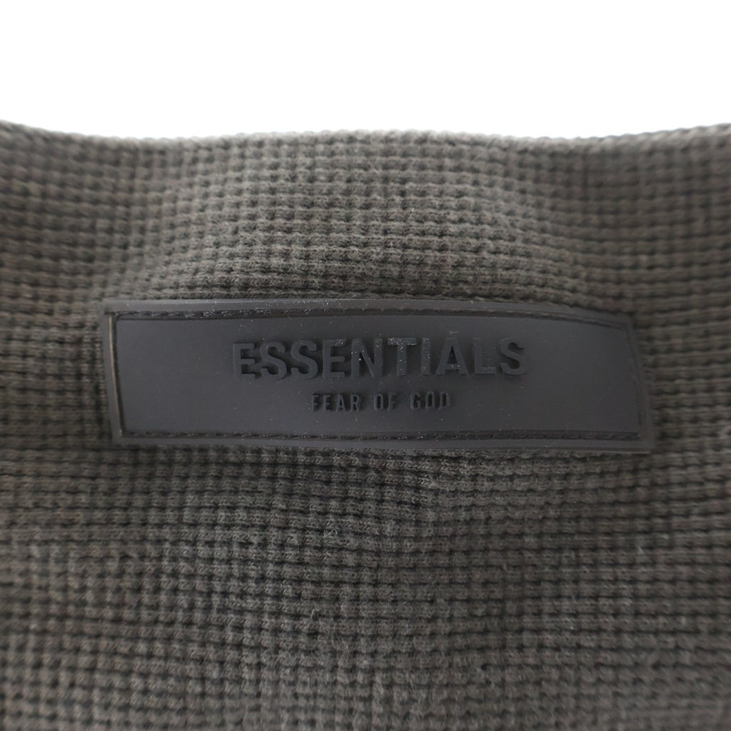 FEAR OF GOD ESSENTIALS(フィアオブゴッド エッセンシャルズ) フロントロゴ サーマルフーディー ブラウン