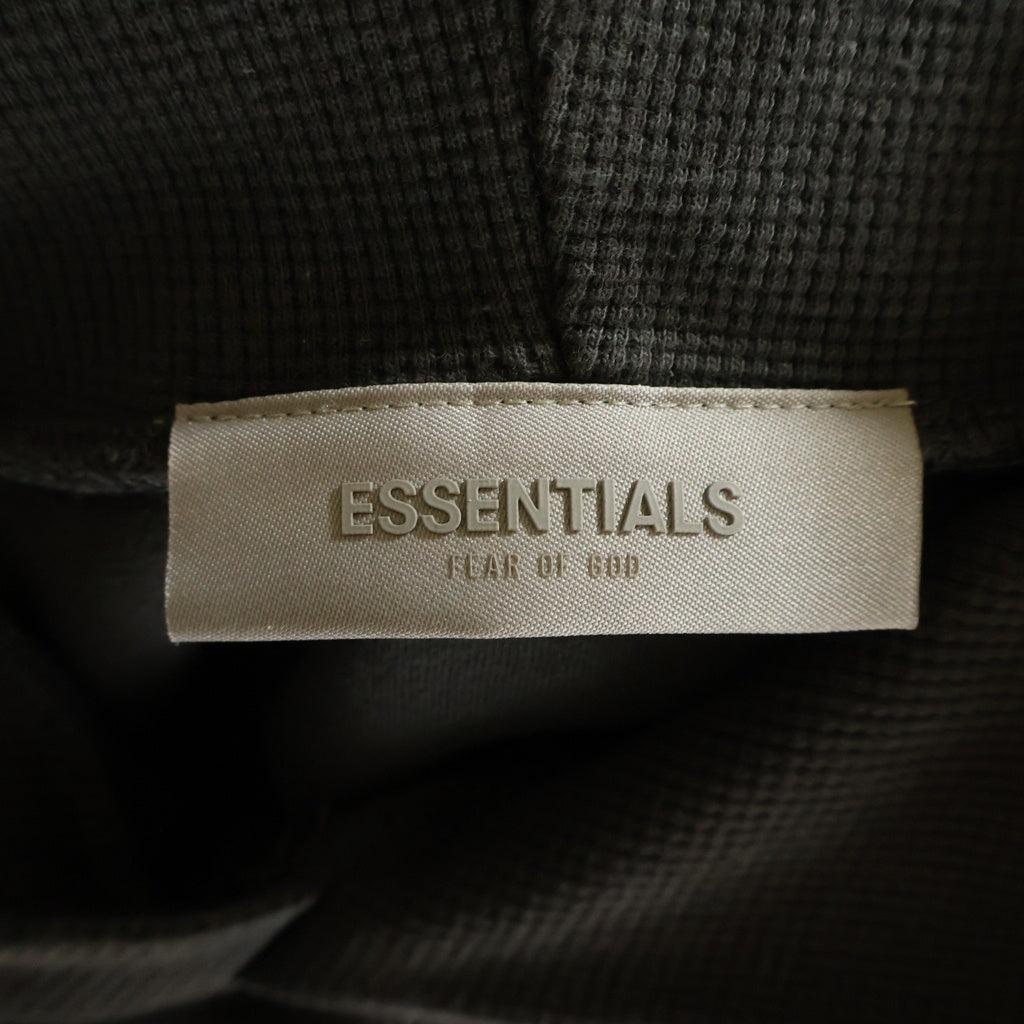 FEAR OF GOD ESSENTIALS(フィアオブゴッド エッセンシャルズ) フロントロゴ サーマルフーディー ブラウン