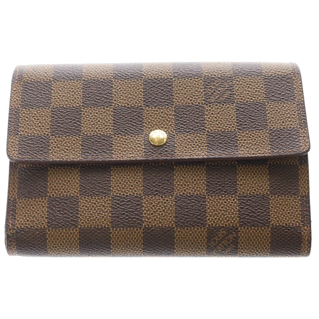 LOUIS VUITTON(ルイヴィトン) ダミエ ポルトトレゾール エテュイ パピエ 3つ折り財布 ブラウン N61202 レディース