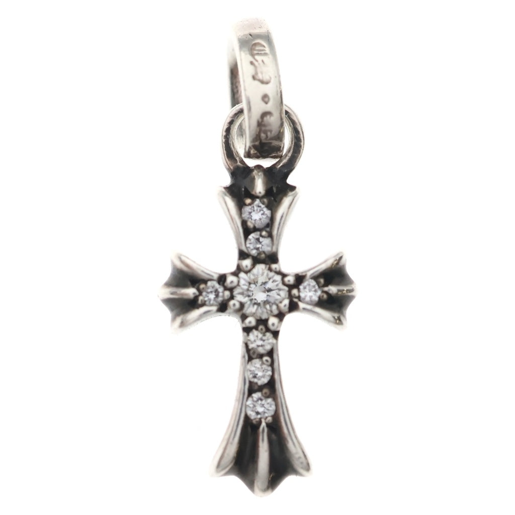 CHROME HEARTS(クロムハーツ) CRS BBYFAT P DMND ベイビーファットクロス PAVEダイヤ ペンダントトップ シルバー BCA234