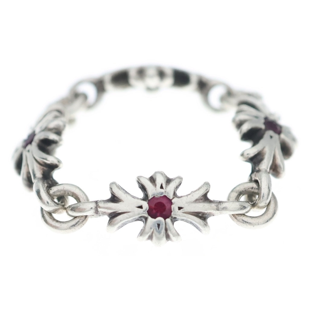CHROME HEARTS(クロムハーツ) TNY E CH PLS P RUB タイニーECHプラス リング PAVEルビー シルバー