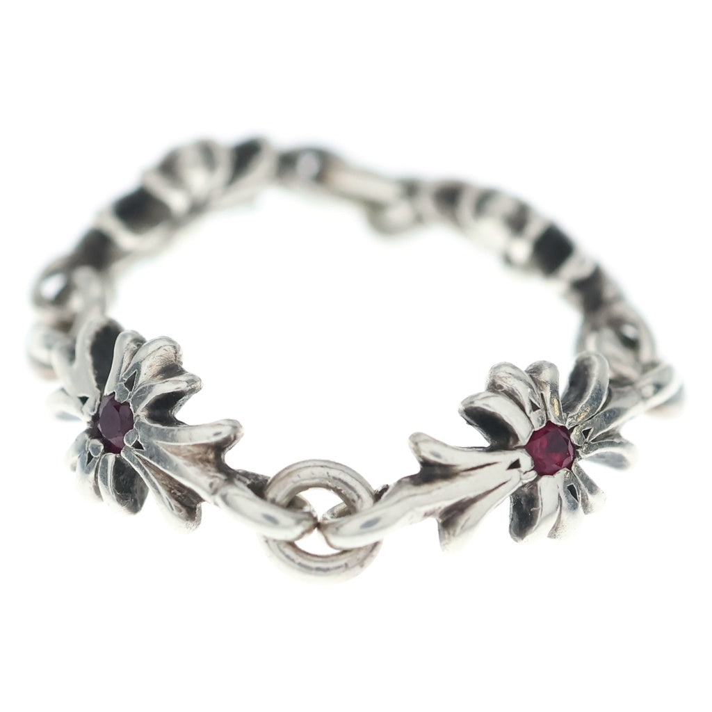 CHROME HEARTS(クロムハーツ) TNY E CH PLS P RUB タイニーECHプラス リング PAVEルビー シルバー