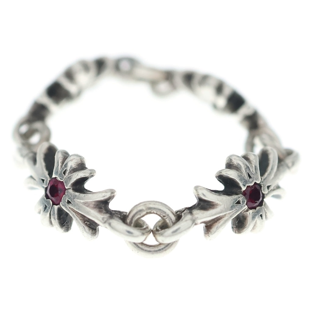 CHROME HEARTS(クロムハーツ) TNY E CH PLS P RUB タイニーECHプラス リング PAVEルビー シルバー