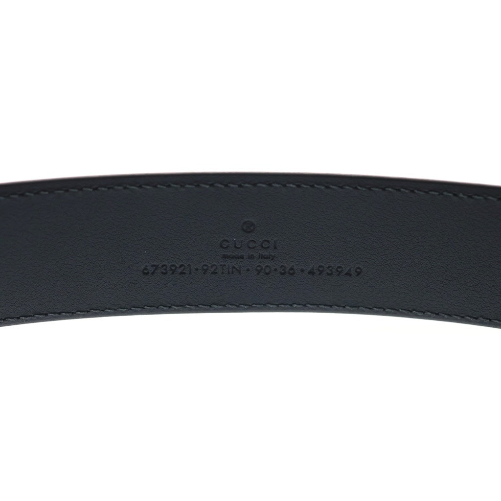 GUCCI(グッチ) インターロッキングG ディテール付き ベルト ブラック 673921 92TIN 1000