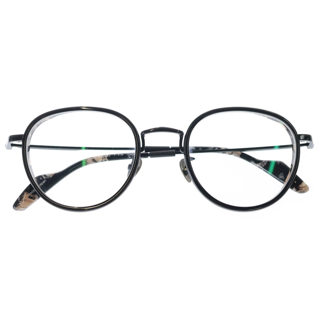 Yohji Yamamoto(ヨウジヤマモト) チタンフレーム ボストン メガネ アイウェア ブラック 19-0084-2