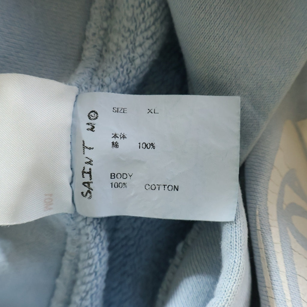 SAINT MICHAEL(セントマイケル) 26SS BABY MICHAEL HOODIE ベイビーマイケルフーディー プルオーバーパーカー ブルー SM-MK8-0000-059