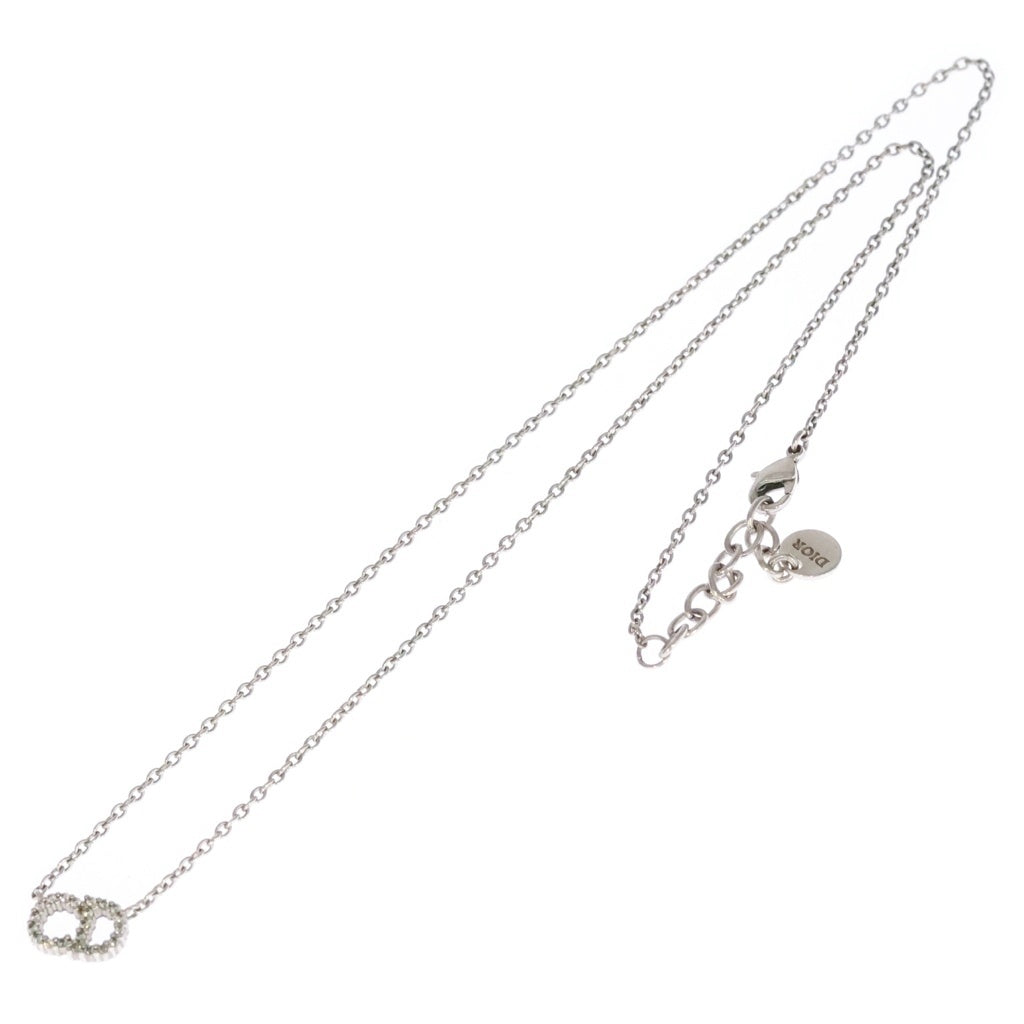 DIOR(ディオール) Clair D Lune CDロゴ ラインストーン ネックレス ペンダント ネックレス シルバー レディース