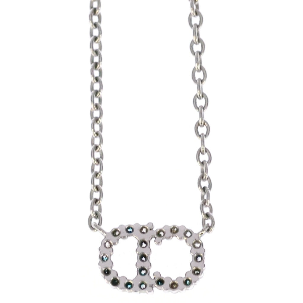 DIOR(ディオール) Clair D Lune CDロゴ ラインストーン ネックレス ペンダント ネックレス シルバー レディース