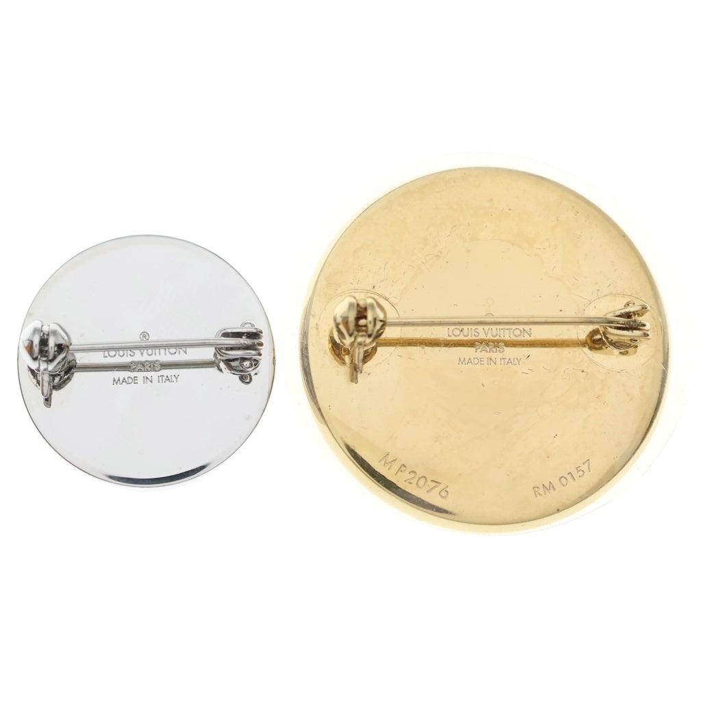 LOUIS VUITTON(ルイヴィトン) 17AW × SUPREME City Badge Broach Set シティバッヂブローチ モノグラム ボックスロゴ ブラウン/レッド MP2076